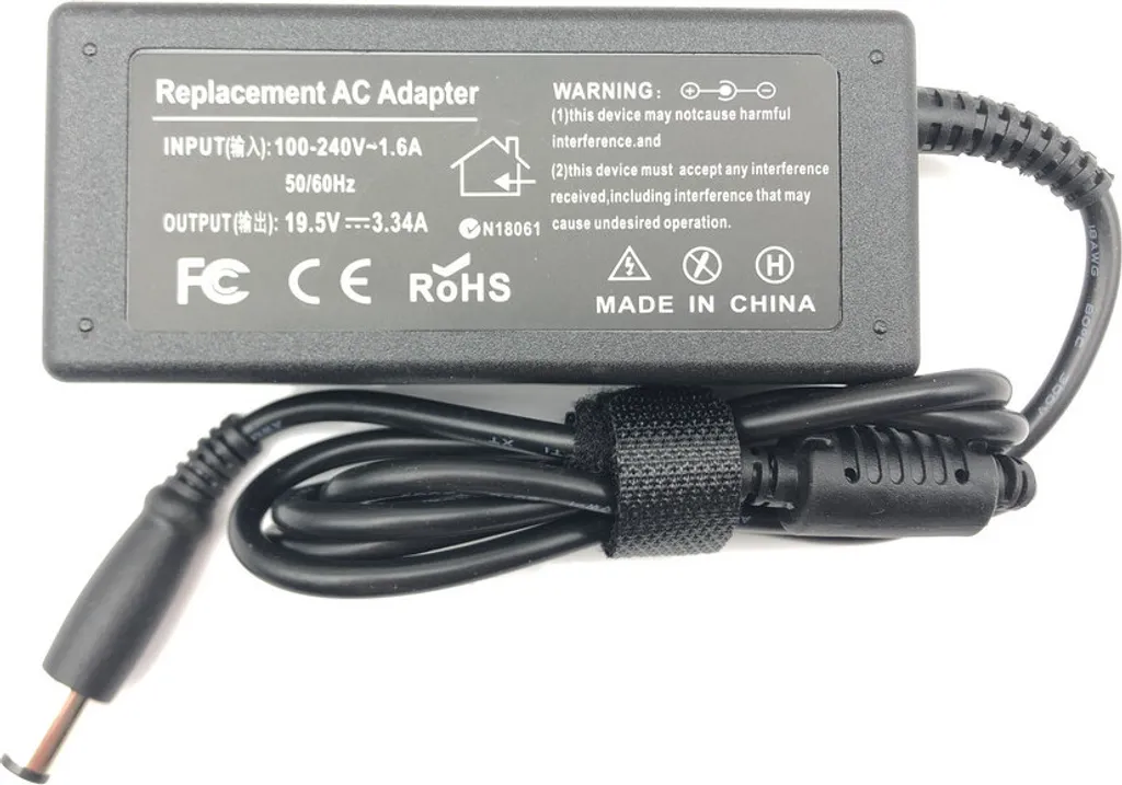 Adattatore 65 W Alimentatore Caricabatterie Cavo di ricarica compatibile con Dell Vostro 1440, v13, 3460-6500s