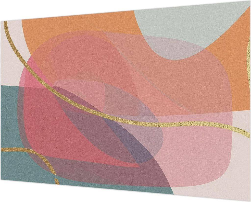 Wandtapete - Dekorative Tapete für Wohnzimmer - Tapetenfolie für Wanddekoration - 152x104 cm - Bunte Formen