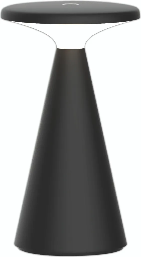 MÜLLER-LICHT Lampada da tavolo ricaricabile a LED 27700205, dimmerabile, 2700K, bianco caldo, nero