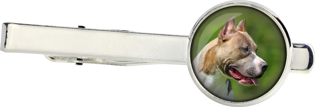 Fermacravatta Art-Dog Pitbull: Accessorio Uomo per Amanti Cani