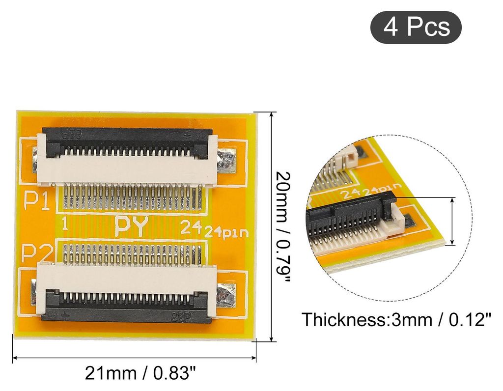 4 Stš¹ck FFC FPC Erweiterungsplatine PCB-Extend ZIP HDD-Anschluss 22 Pin 0.5mm Pitch Einseitig fš¹r LCD 3D Drucker Kamera DVD TV Laptop