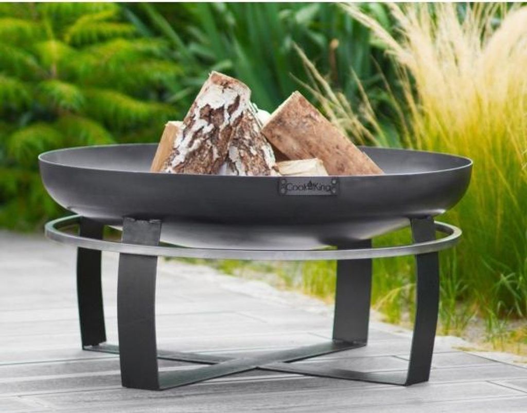Brasero de jardin VIKING en acier-Naturel-Naturel-Ø 60cm-- Image du produit 