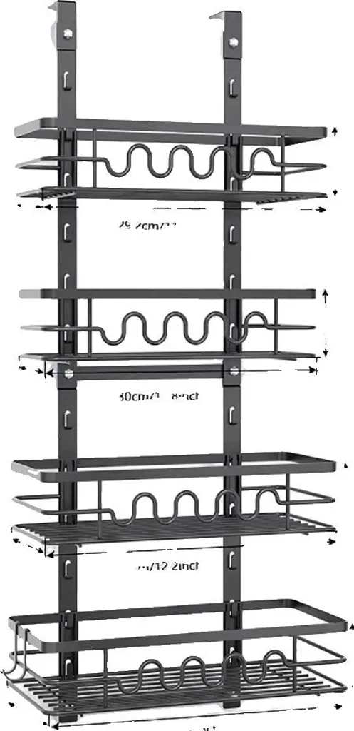 Organisateur garde-manger design suspendu 4 niveaux gain de place XXL