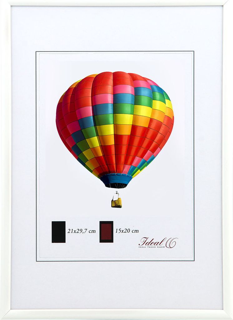 NLS Kunststoff Bilderrahmen Wanddeko Collage Poster Fotorahmen Bildträger Lifestyle - Farbe: Weiß | Format: 40x40