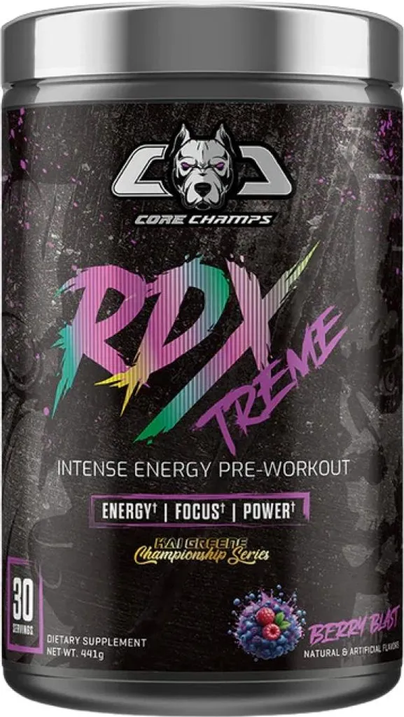 Pre-Workout Fruits de la Forêt RDX Extreme Core Champs Énergie Intense
