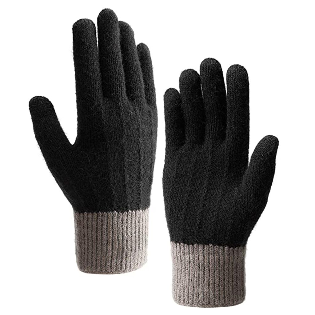 Strick Handschuhe Damen Thermo Handschuhe Chunky Warm Gestrickt Winterhandschuhe