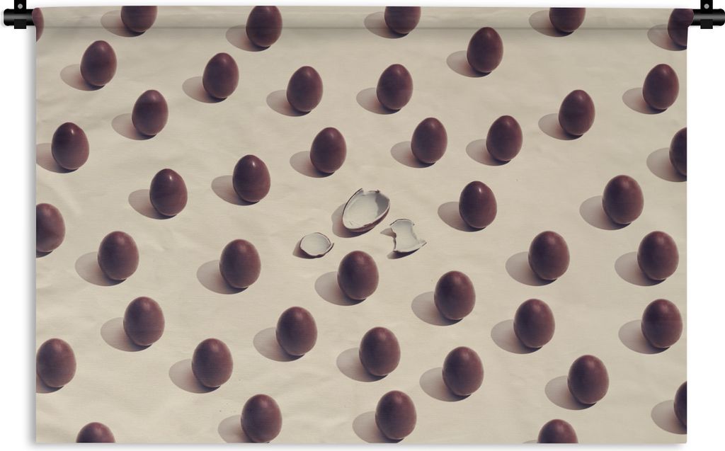 MuchoWow Wandteppich Wandbehang mehrere Schokoladeneier in einem Muster angeordnet, ein Unikat 120x80 cm Tapisserie Dekoration Wandtuch - Wanddek...