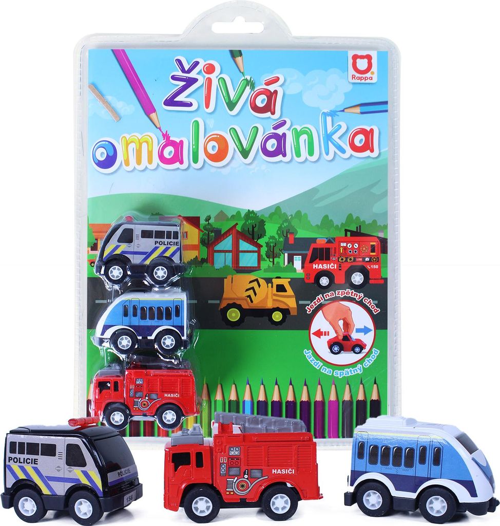 RAPPA Live Auto-Malbuch 3 Stück