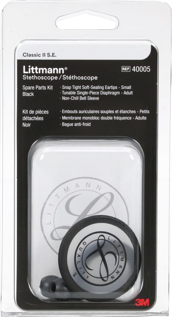 3M Littmann Stethoskop Ersatzteil-Set, Classic II S.E., 40005, schwarz