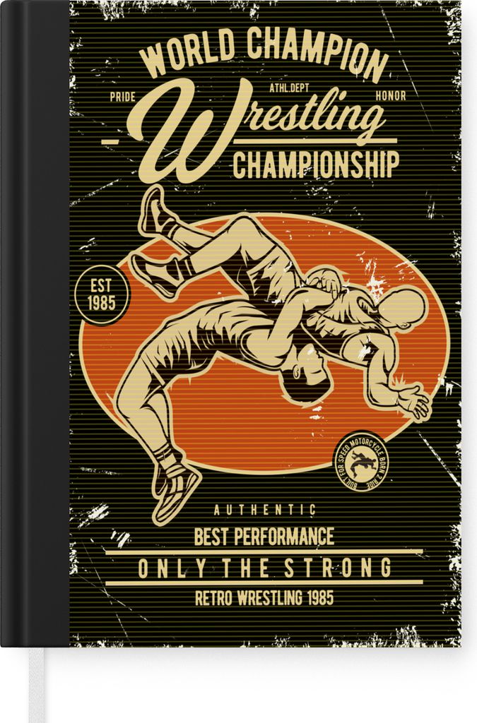 MuchoWow Notizbuch Tagebuch Haushaltsbuch Notebook A5 Jahrgang - Ringen - Sport - Notizblock - Notizheft - Notebook - Schreibblock - Papier
