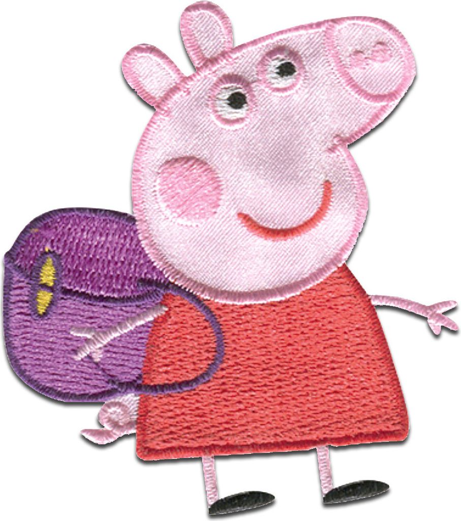 Peppa Wutz © Rucksack - Aufnäher, Bügelbild, Aufbügler, Produktbild 