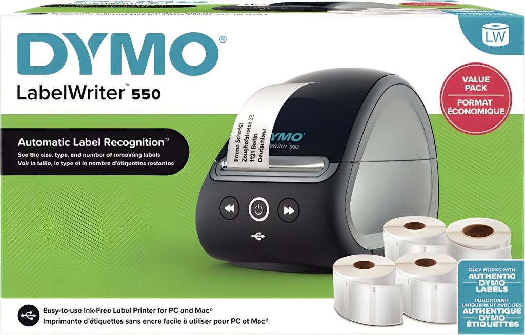 Dymo LabelWriter ® ™ 550 ValuePack - Thermique direct - 300 Image du produit 