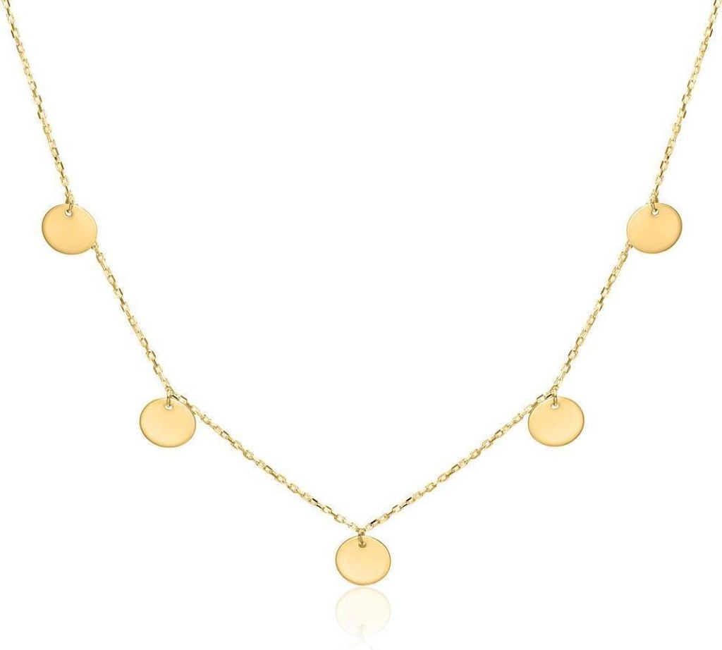 Plättchen Kette für Damen aus 9K Gold von Unique