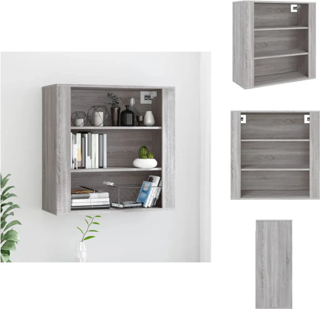 Mobile Pensile Grigio Sonoma 80x33x80 cm vidaXL | Arredo Moderno