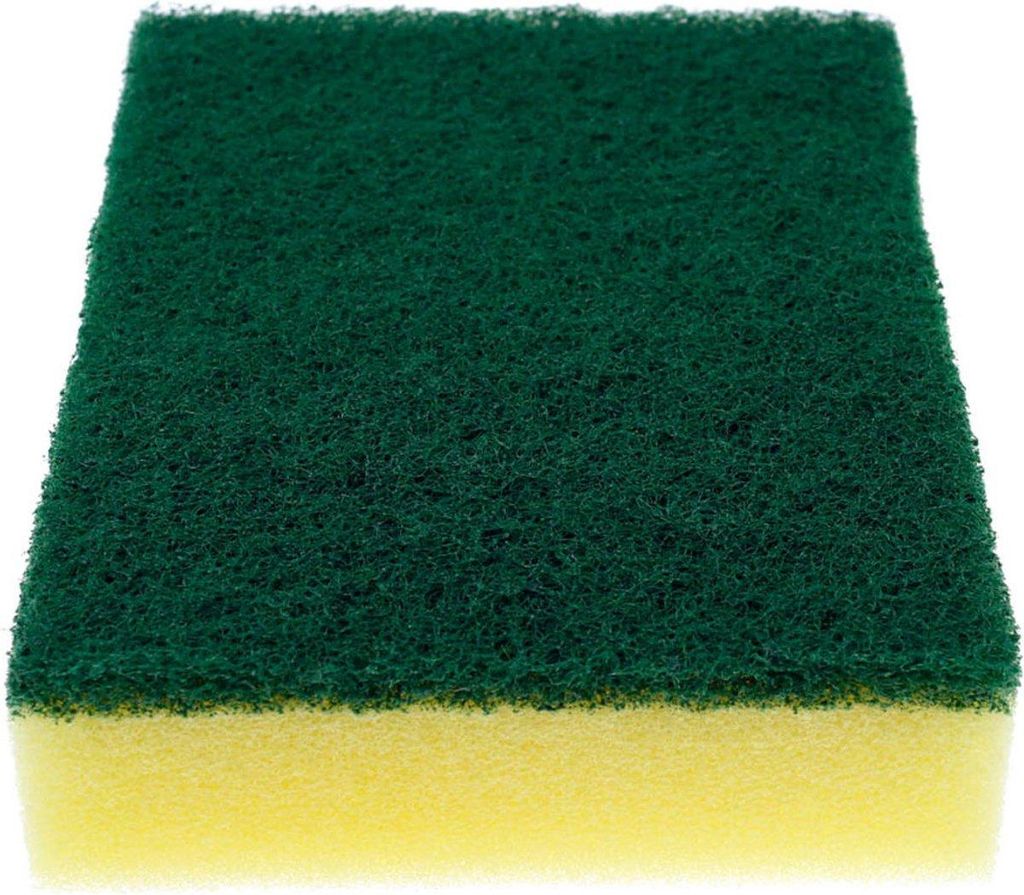 Weco schuurspons geel/groen 150x90x30 mm - 10 stuks