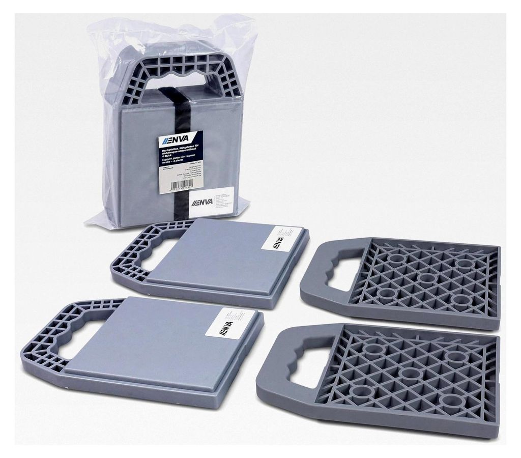 Basisplatten, Stützplatten für Wohnwagen-Unterstellbock - 4 Stück
