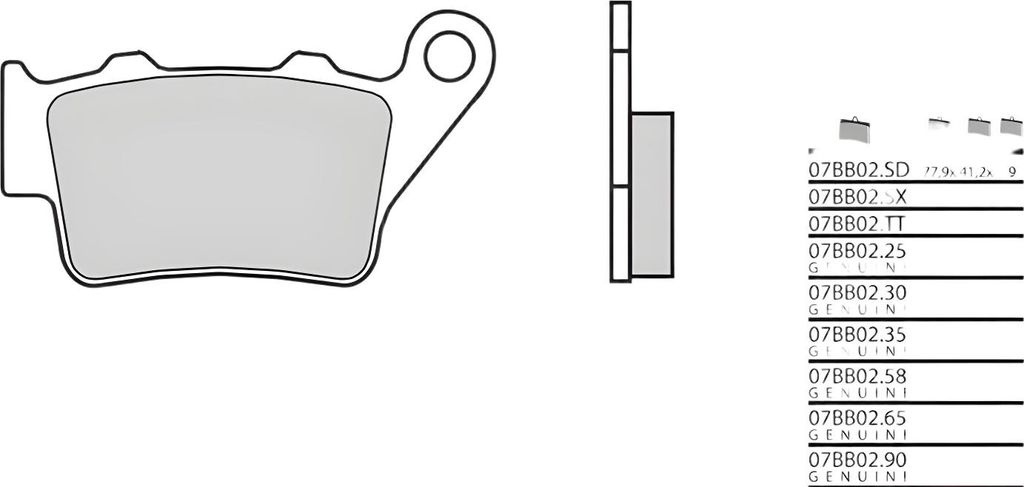 Brembo Bremsbeläge 07BB0258 Sintermetall kompatibel mit Aprilia Pegaso Trail SMV Dorsoduro ABS Factory, BMW F GS G X Country R Ducati Sport S Spor...