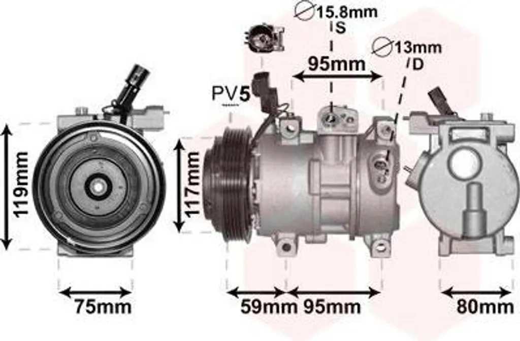 Compresseur de climatisation 8200K319 VAN WEZEL pour un habitacle frais