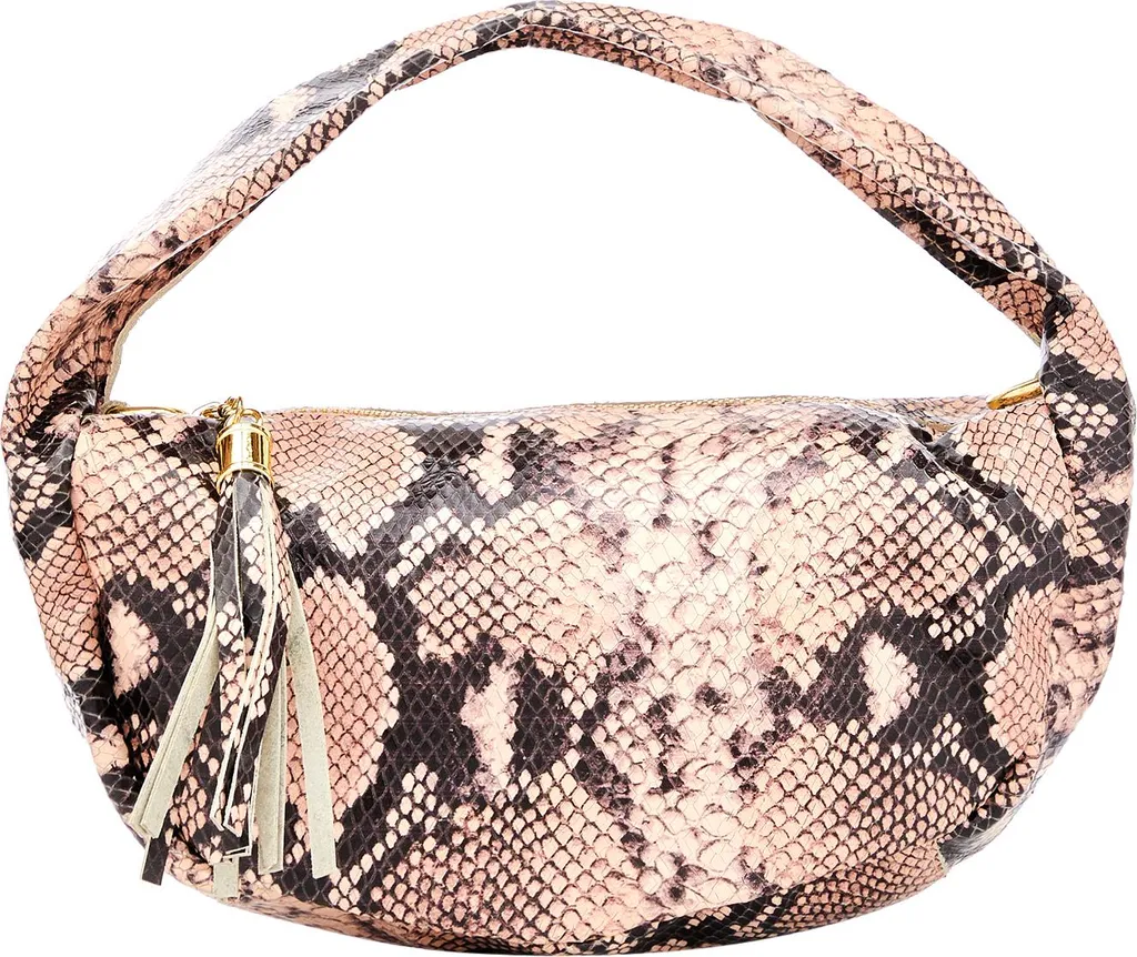 FELIPA Borsa a Tracolla Donna Rosa Multicolore | Vera Pelle Made in Italy