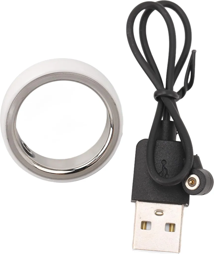 Smart Ring Bianco Elegante Donna e Uomo: Fitness Tracker Discreto