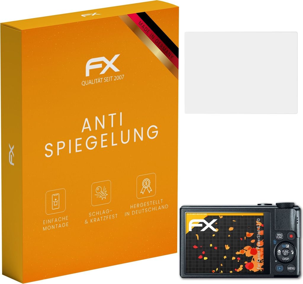atFoliX FX-Antireflex 3x Schutzfolie kompatibel mit Canon PowerShot S110 Displayfolie