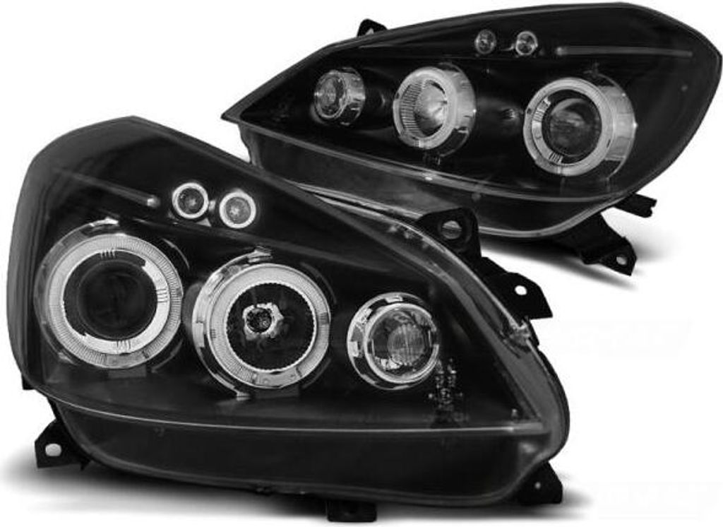 Scheinwerfer Angel Eyes passend für Renault Clio 3 Bj. Produktbild 
