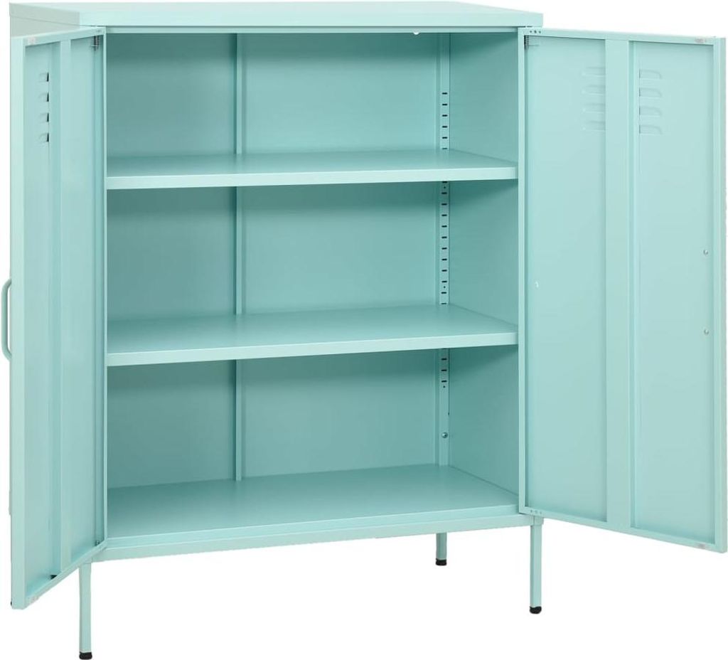 vidaXL Lagerschrank Minzgrün 80x35x101,5 cm Stahl