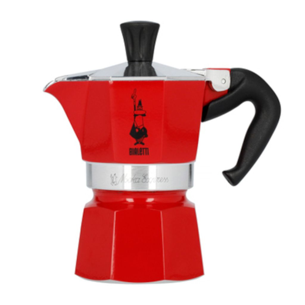 BIALETTI Espressokocher 1 Tasse Espresso Maker Kaffeekocher Rot Moka Express