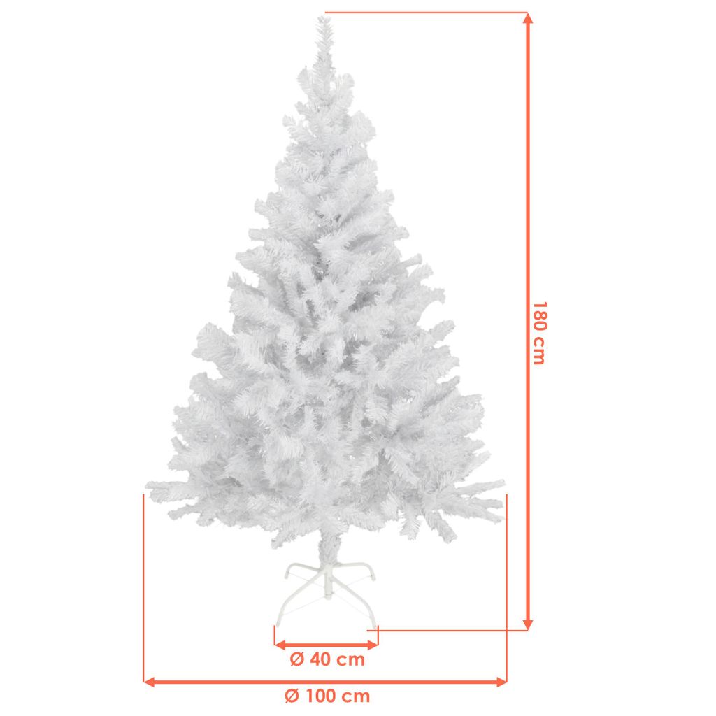 Künstlicher Weihnachtsbaum groß - 180 cm / weiß