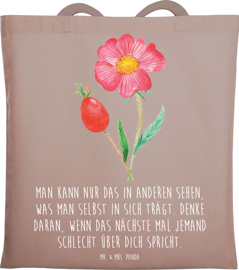 Mr. & Mrs. Panda Jutebeutel Mobbing bewältigen Spiegelbild - Braun Pastell - Geschenk, totebag, Vertrauem, Einkaufstasche, Zuversicht, Tasche, Kra...