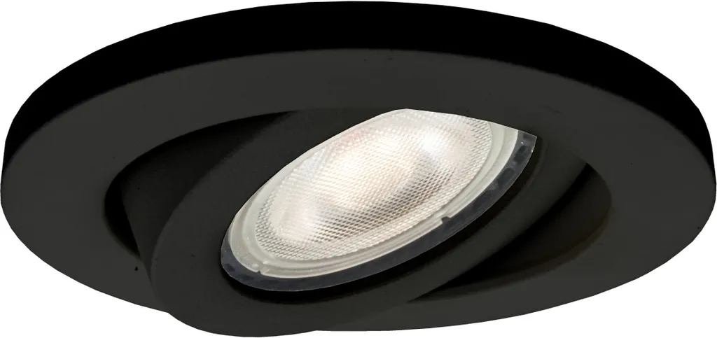 Stop Humidité : Spot Étanche IP65 Noir Lagos 1xGU10 pour Plafond Salle de Bain