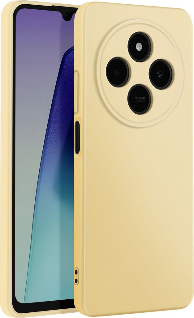 Avizar, Hülle für Xiaomi Redmi 14C Semi-rigid Soft-touch Anti-Fingerabdruck, Gelb