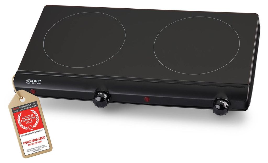 TZS First Austria - Infrarot Doppelkochplatte 2500W - Produktbild 