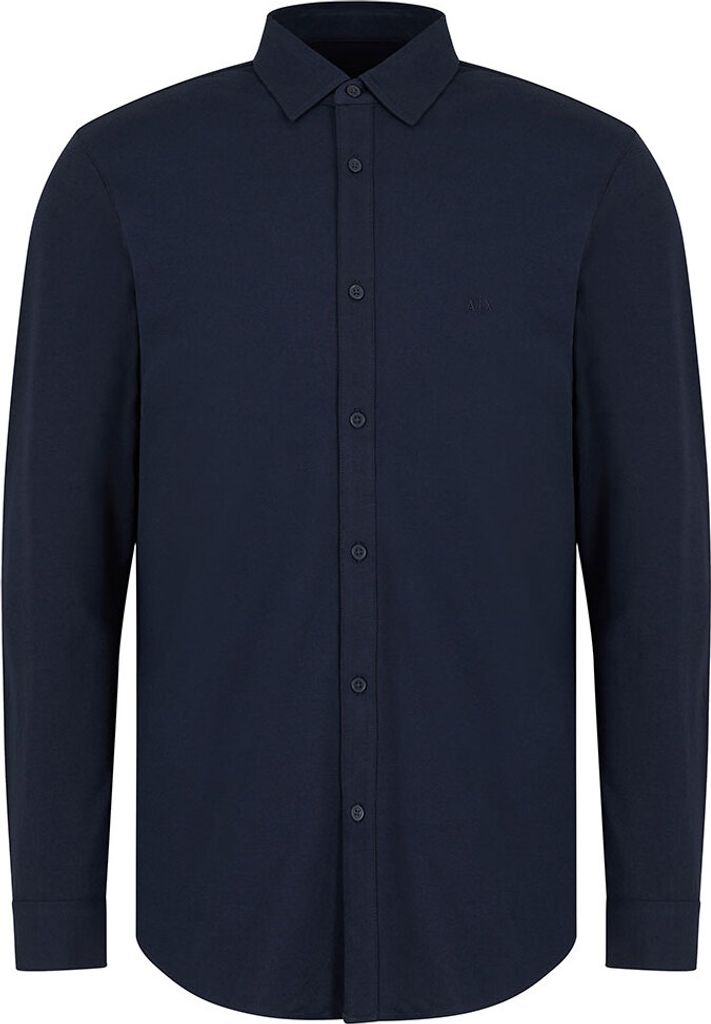 Armani Exchange 6dzchj_zjeaz Langarmhemd Blau XL Mann Blau XL