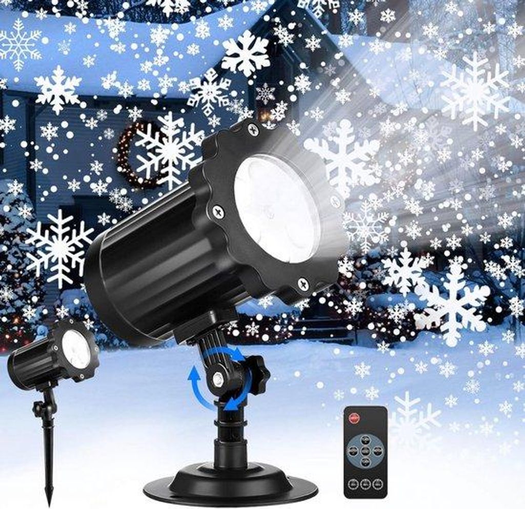 LED-Bildprojektor für draußen - mit Schneewirbel-Effekt - Produktbild 