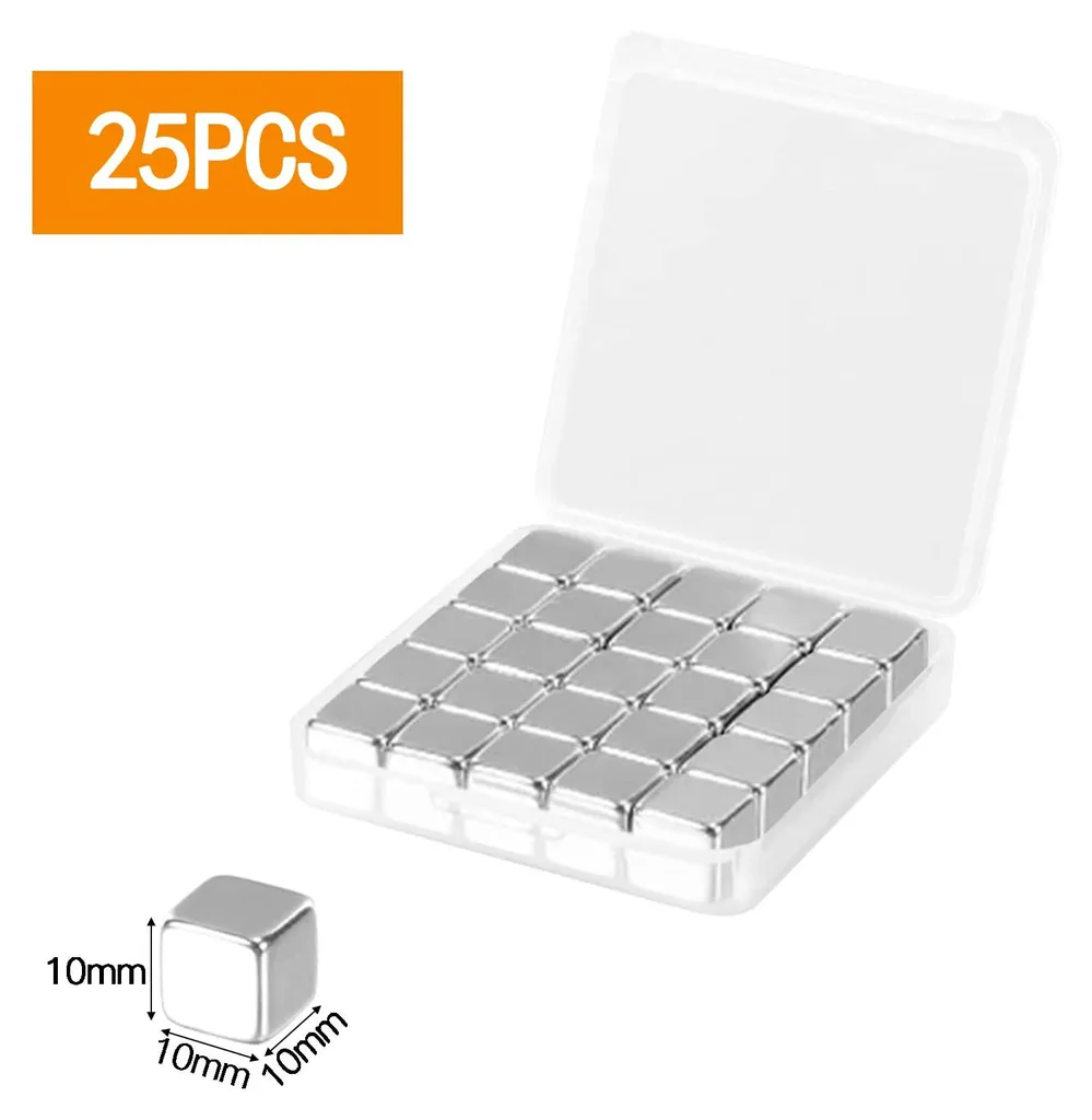 Aimants néodyme 10 mm extra forts - Pack de 25 magnets haute adhérence - 2
