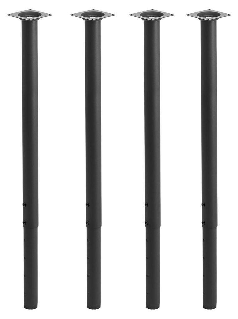 Adjustable Table Legs, 610-1016 mm Round Steel Furniture Legs, 544 kg Max Load Heavy Duty, Quick Installation, for Home Office Desk DIY, Coffee Din...