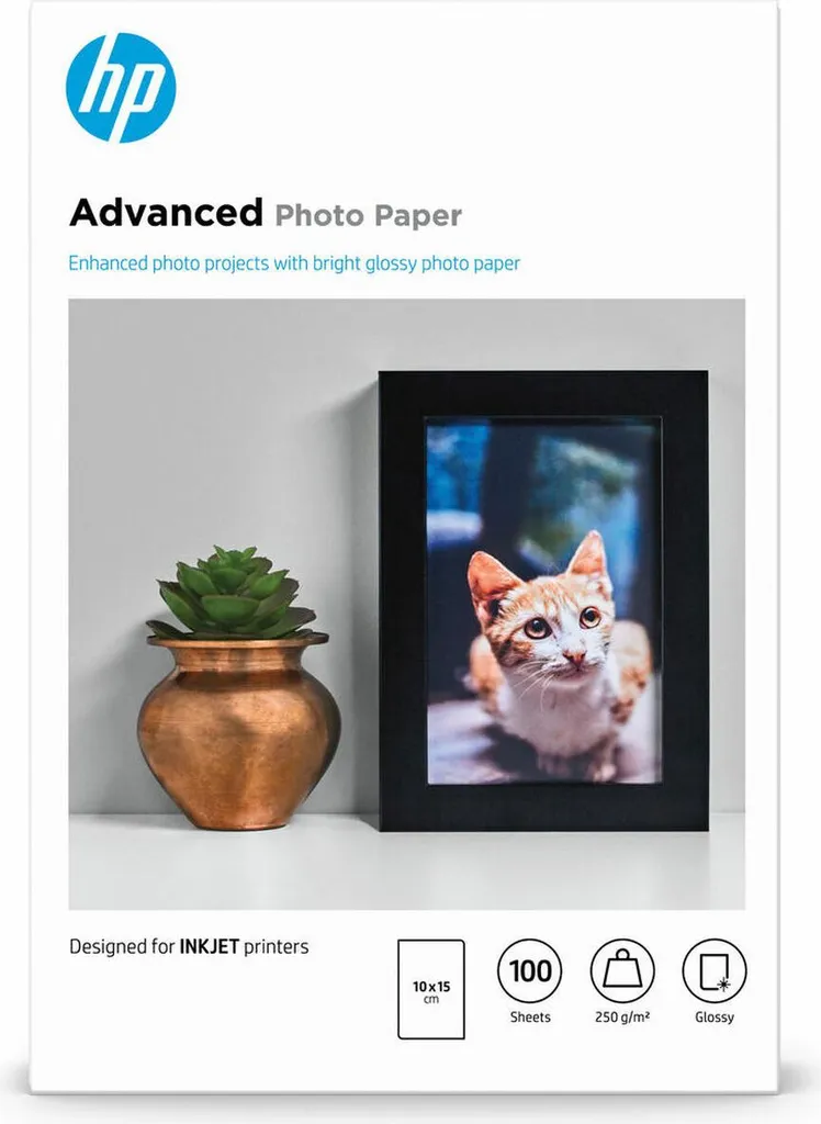 Papier HP Q8692A Blanc Anti-Bavures pour Imprimantes Jet d'Encre et Photos