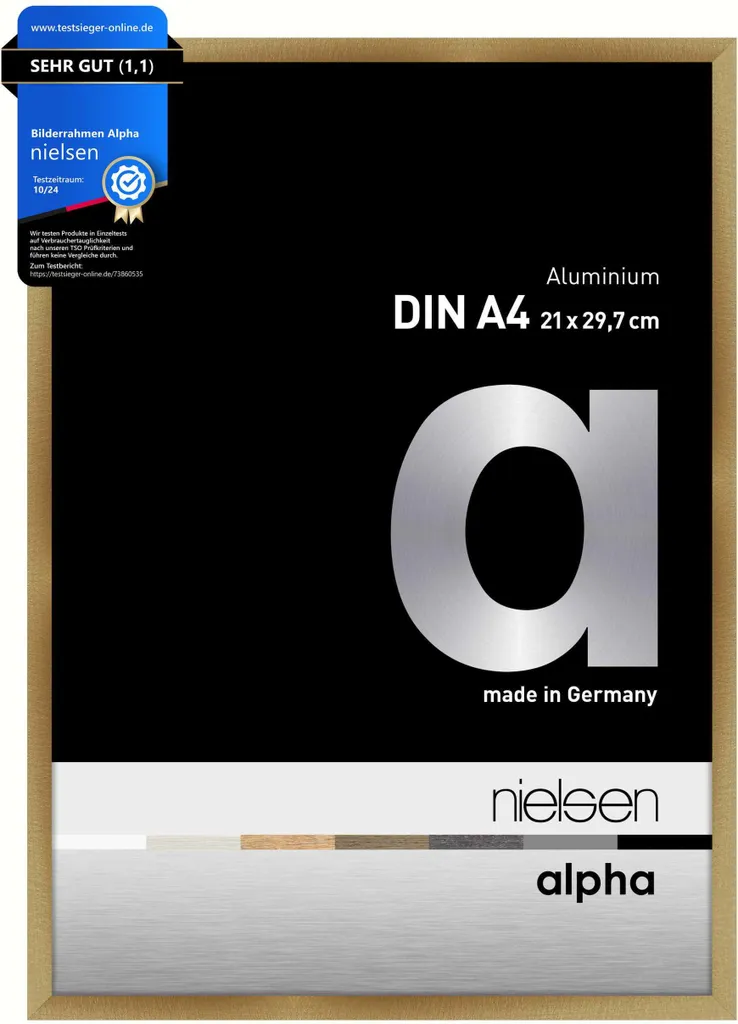 Nielsen Alpha A4 Ambra Spazzolata: Eccellenza Minimalista in Alluminio