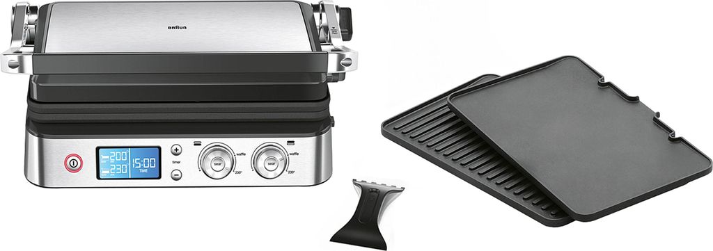BRAUN Kontaktgrill CG9040 2000W Edelstahl schwarz