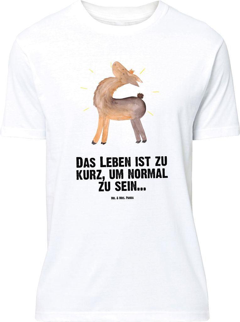 Mr. & Mrs. Panda Größe XL T-Shirt Lama Stolz - Weiß - Geschenk, Beste Freundin, Neustart, Freundinnen, Family, Shirt, Tshirt, mit Spruch