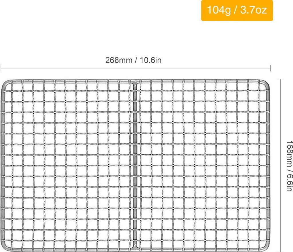 Grille de cuisson en titane ultralégère pour camping et barbecue nomade