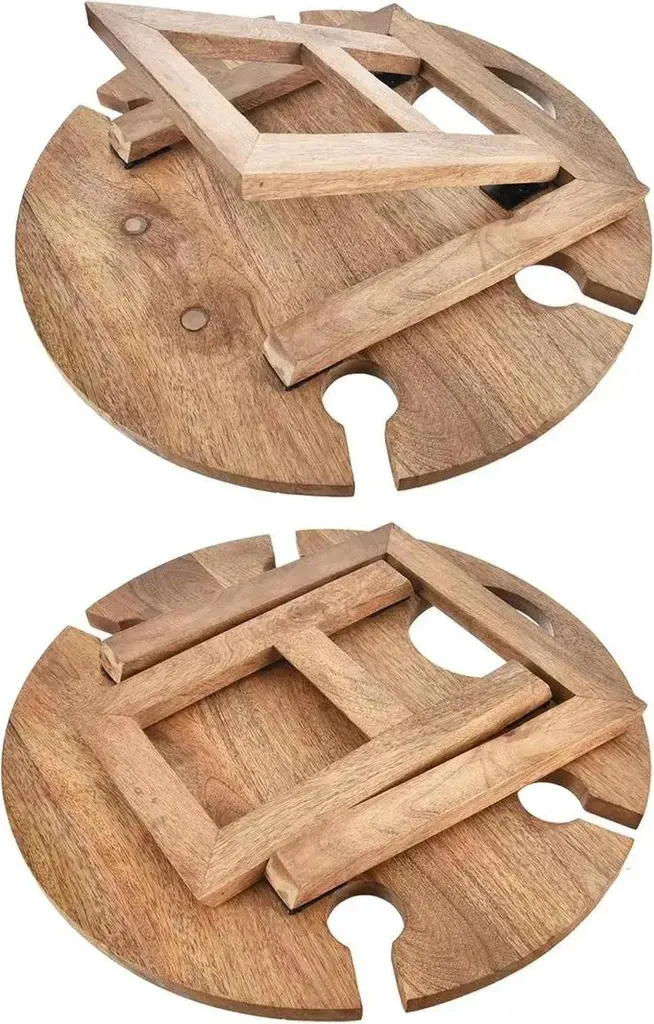 Petite table basse de jardin pliante MANGO en bois de manguier