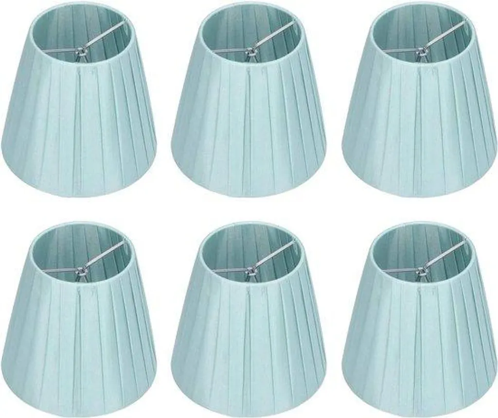 Abat-jours bleu clair pour lustre, lot de 6, idéal ambiance cosy salon