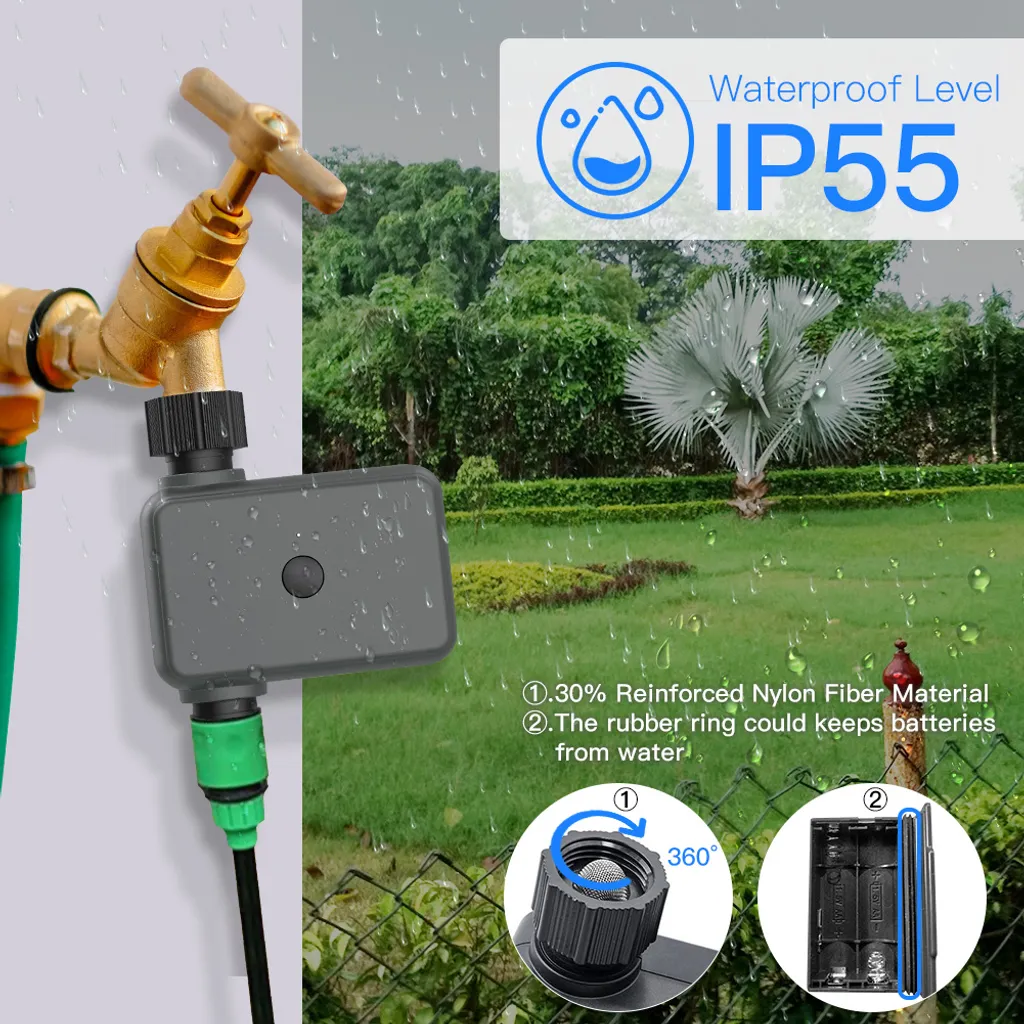 Programmateur d'arrosage intelligent Bluetooth Tuya avec délai de pluie - 6