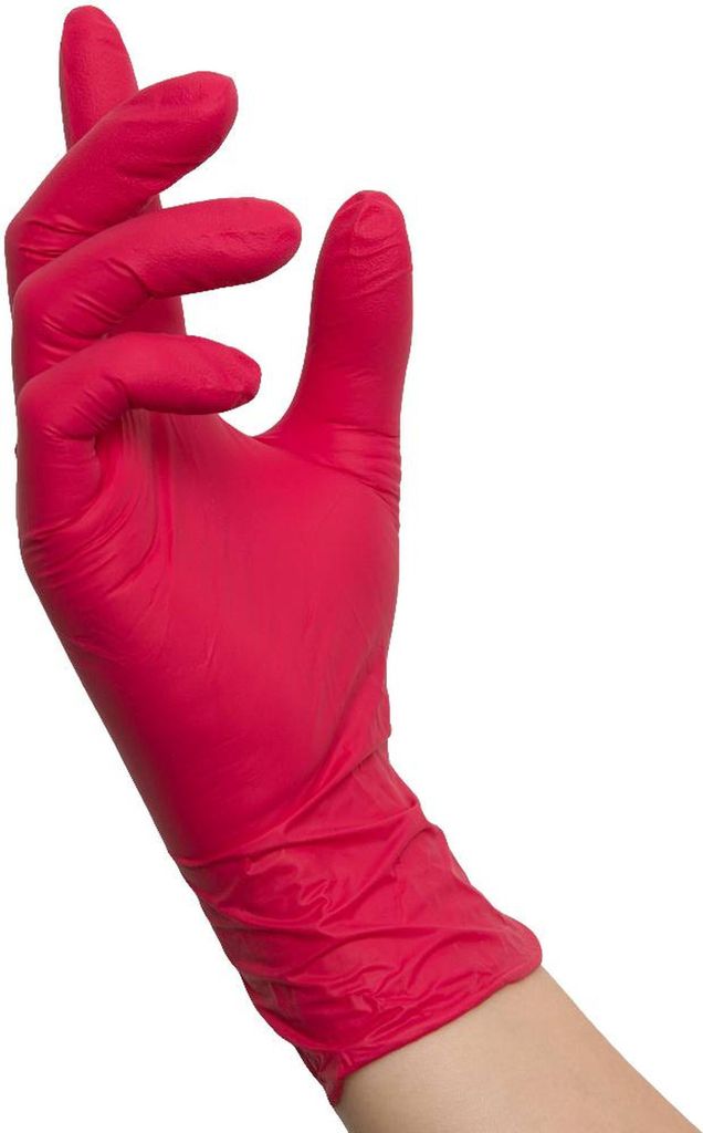 1000 Nitras RED WAVE Nitrilhandschuhe | Gr. M | rot | Einweghandschuhe