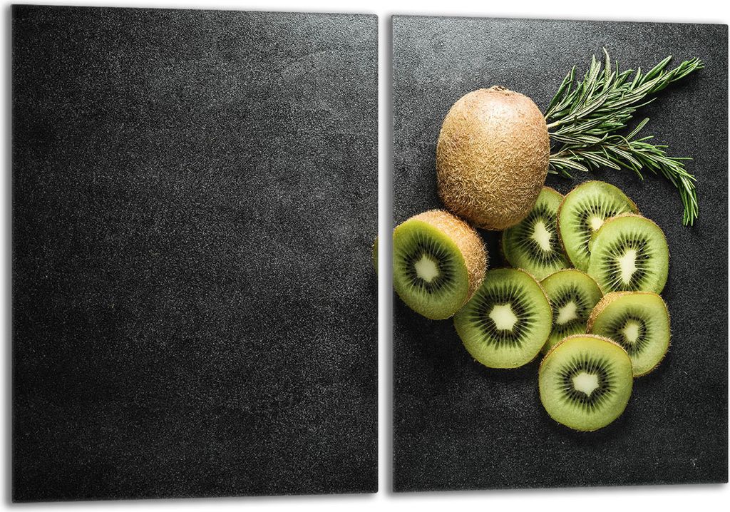 Glas-Herdplattenschutz 2x40x52 Kiwi