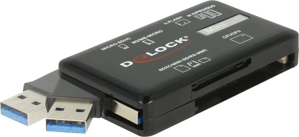 Lecteur de Cartes Mémoire 5Gbps Multi-Format avec Support xD et CF