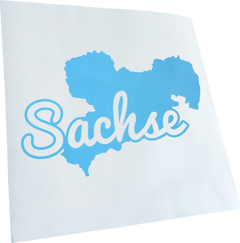 Kiwistar - Autoaufkleber - Sachse Sachsen Herkunft - Lichtblau - 30x19cm - Aufkleber für Auto, Laptop, Fahrrad, LKW, Motorrad mehrfarbig JDM Decal...
