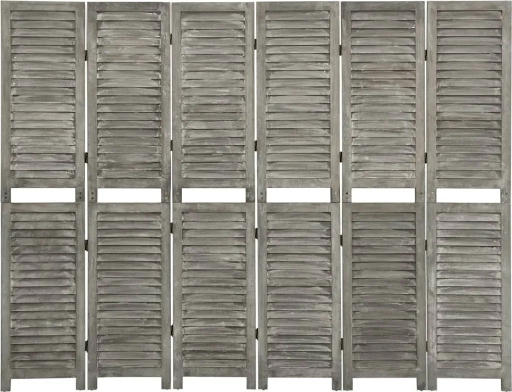 Séparation de pièce grise bois massif 214x166 cm pour cacher un coin